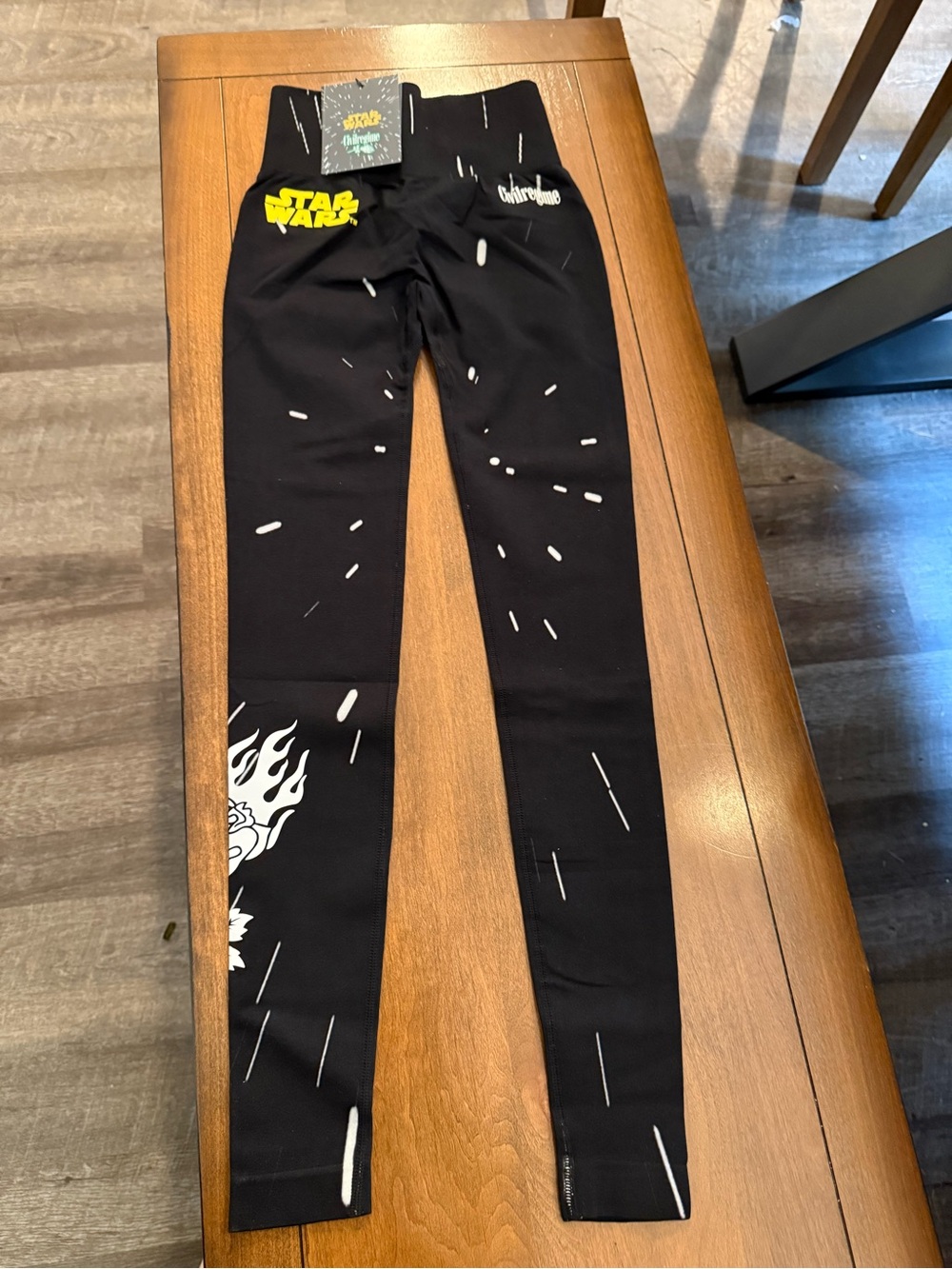 Civil Regime Star Wars Black Graphic Leggings with White Accents